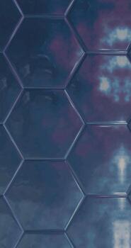 fondo abstracto del hexágono. fondo geométrico colorido. vector