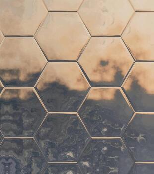 Abstract hexagon background. Colorful geometric background. vector