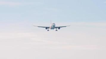 Airplane approaching before landing on the Phuket International airport. video