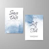 Wedding invitation with abstract watercolor background vector