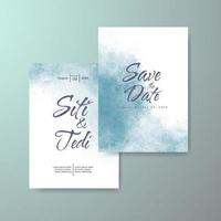 Wedding invitation with abstract watercolor background vector