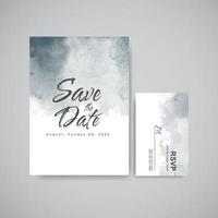 Wedding invitation with abstract watercolor background vector