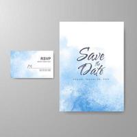 Wedding invitation with abstract watercolor background vector