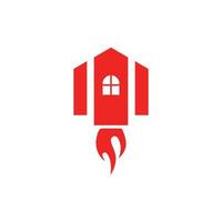 Home Rocket Modern Simple Realty Logo vector