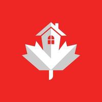 Home Leaf Maple Modern Property Logo vector
