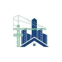 logotipo simple de propiedad de construcción de viviendas vector