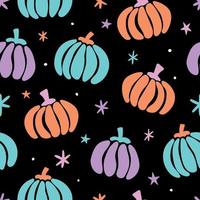 Pumpkin pattern. Halloween seamless pattern. Autumn pattern vector