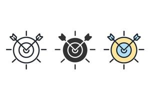 goal icons  symbol vector elements for infographic web