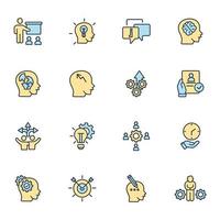 mentoring icons set . mentoring pack symbol vector elements for infographic web