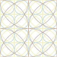 Seamless Circle Geometry Pattern Swatch vector