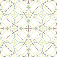 Seamless Circle Geometry Pattern Swatch vector