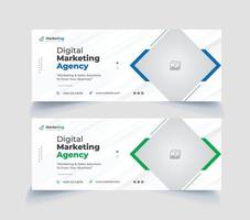 Digital Marketing Facebook Cover Page Design vector