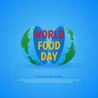 World food day background with globe vector