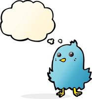 cartoon bird with thought bubble vector