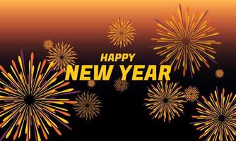 Happy new year poster, vector art and illustration. can be used for landing pages, Templates, web, mobile apps, posters, banners, flyers, backgrounds