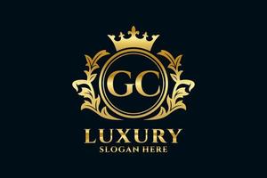 Initial GC Letter Royal Luxury Logo template in vector art for luxurious branding projects and other vector illustration.
