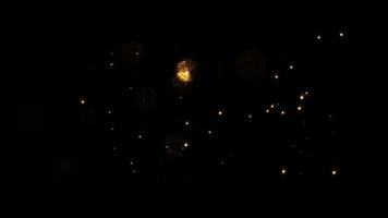 fondo de animación de flujo de partículas de estrella de oro parpadeante de bucle video