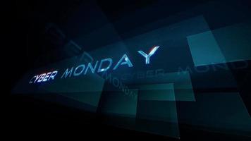 Cyber Monday 3D word cinematic Hitech title background video