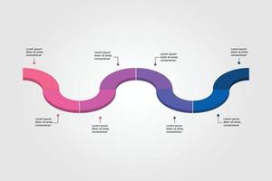 plantilla de gráfico de línea de tiempo para infografía para presentación de 8 elementos vector