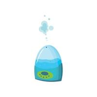 An air humidifier. A system for humidifying dry air in the room. Cartoon vector illustration.