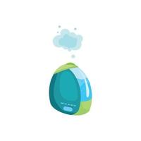 An air humidifier. A system for humidifying dry air in the room. Cartoon vector illustration.