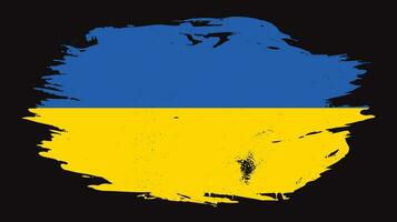 Faded texture effect Ukraine grungy flag vector