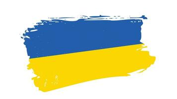nuevo vector de bandera abstracta de ucrania grungy profesional