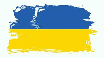 Professional brush effect colorful Ukraine flag vector