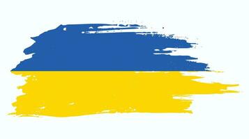 New brush grunge effect Ukraine flag vector