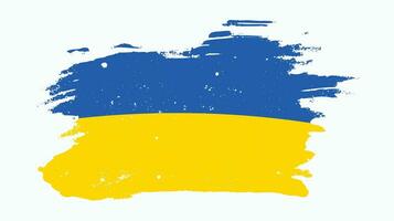 Grunge texture Ukrainian colorful flag vector