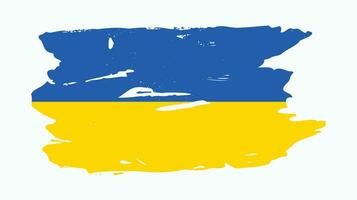 New grunge effect colorful Ukraine flag design vector