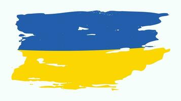 Colorful faded grunge effect Ukraine flag design vector