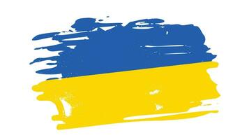 Professional brush effect Ukraine abstract flag vector