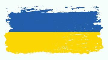 efecto de pincel ucrania colorido grunge bandera vector
