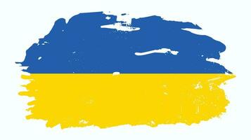 Professional paint brush effect Ukraine flag vector