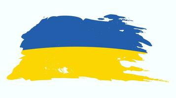 Colorful grunge effect abstract Ukraine flag vector