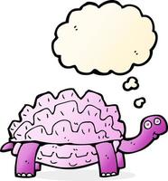 cartoon tortoise with thought bubble vector