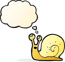 cartoon snail with thought bubble vector