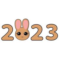 Happy Chinese New Year 2023, year of the rabbit vector