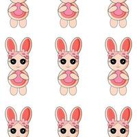 Vector seamless pattern with bunnies for Easter
