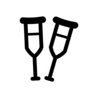 crutch isolated icon vector