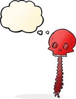 spooky cartoon sull and spine with thought bubble vector