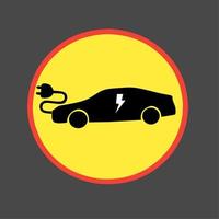 an illustration of an electric vehicle logo suitable for an electric vehicle use campaign vector