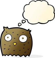 cartoon owl with thought bubble vector