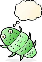 cartoon bug with thought bubble vector