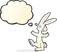 cartoon rabbit with thought bubble vector