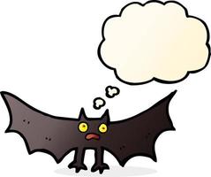 cartoon bat with thought bubble vector