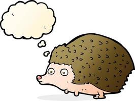 cartoon hedgehog with thought bubble vector