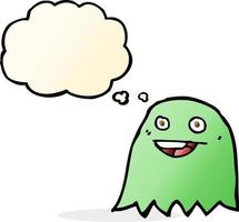 cartoon ghost with thought bubble vector