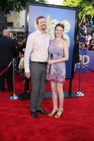 LOS ANGELES, AUG 6 -  Peter Lanfer, Sarah Drew arriving at the Glee The 3D Concert Movie
 at Regency Village Theater on August 6, 2011 in Westwood, CA photo